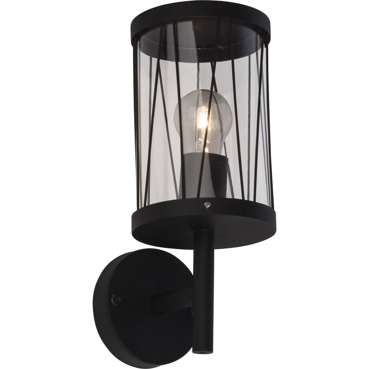 60W, g Brilliant stehend LED Lampe 1x Reed Reed, schwarz E27, Außen-Wandleuchte A60, Außenwandleuchte matt