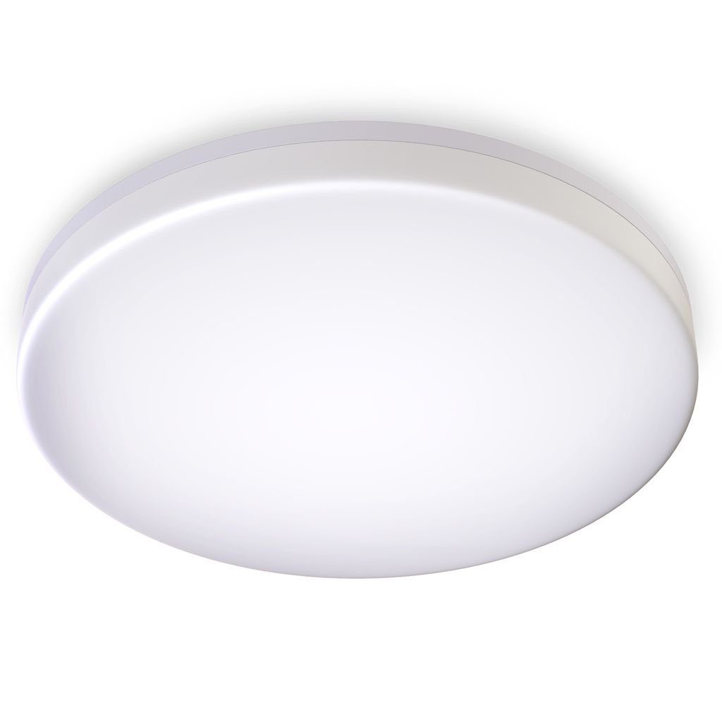 B.K.Licht LED Deckenleuchte, LED fest IP54, Warmweiß, Deckenleuchte,Küche, Deckenlampe, Flur Badezimmer-Lampe, 24W, integriert