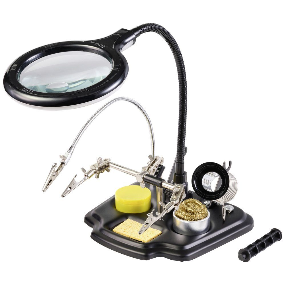 TOOLCRAFT Arbeitsleuchte TOOLCRAFT TO-7580322 TOOLCRAFT LED-Lupenleuchte mit 3. Hand 1.75 x, 4
