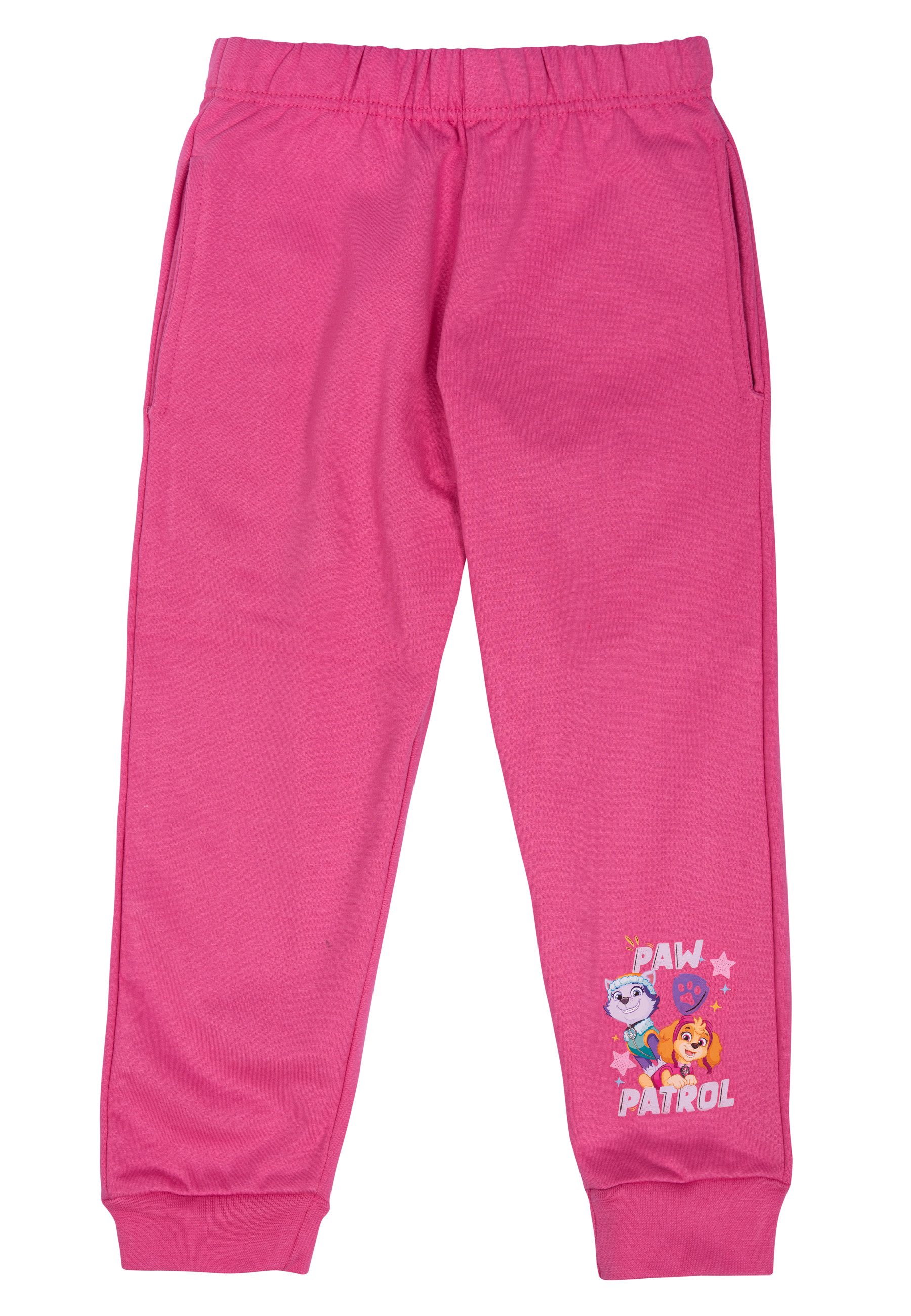 United Labels® Jogginghose Paw Patrol Jogginghose Mädchen - Trainingshose Sweathose Hose Pink