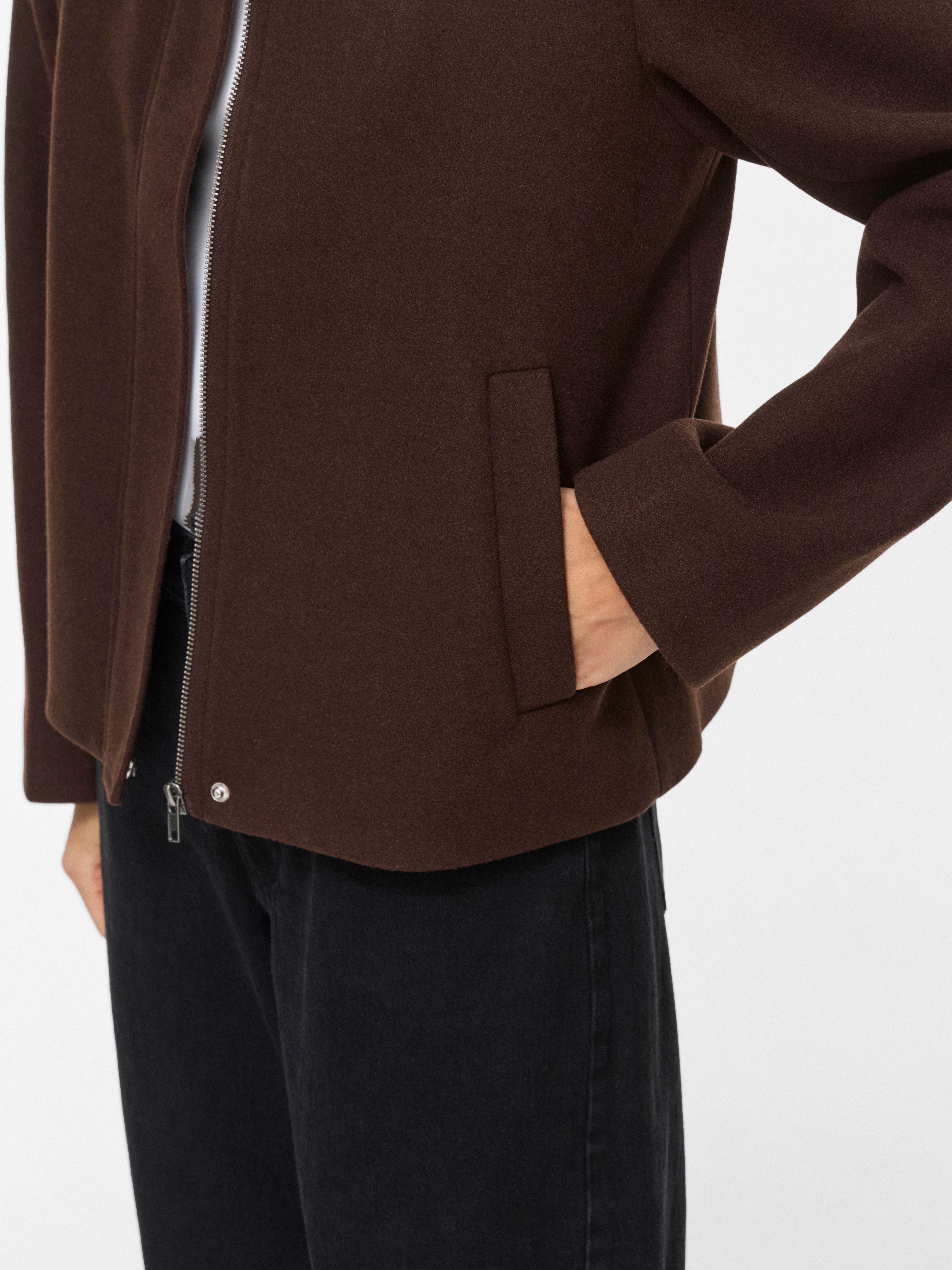 Vila Kurzjacke VICLAUDIA L/S HIGH NECK SHORT JKT- NOOS Kunstfaser