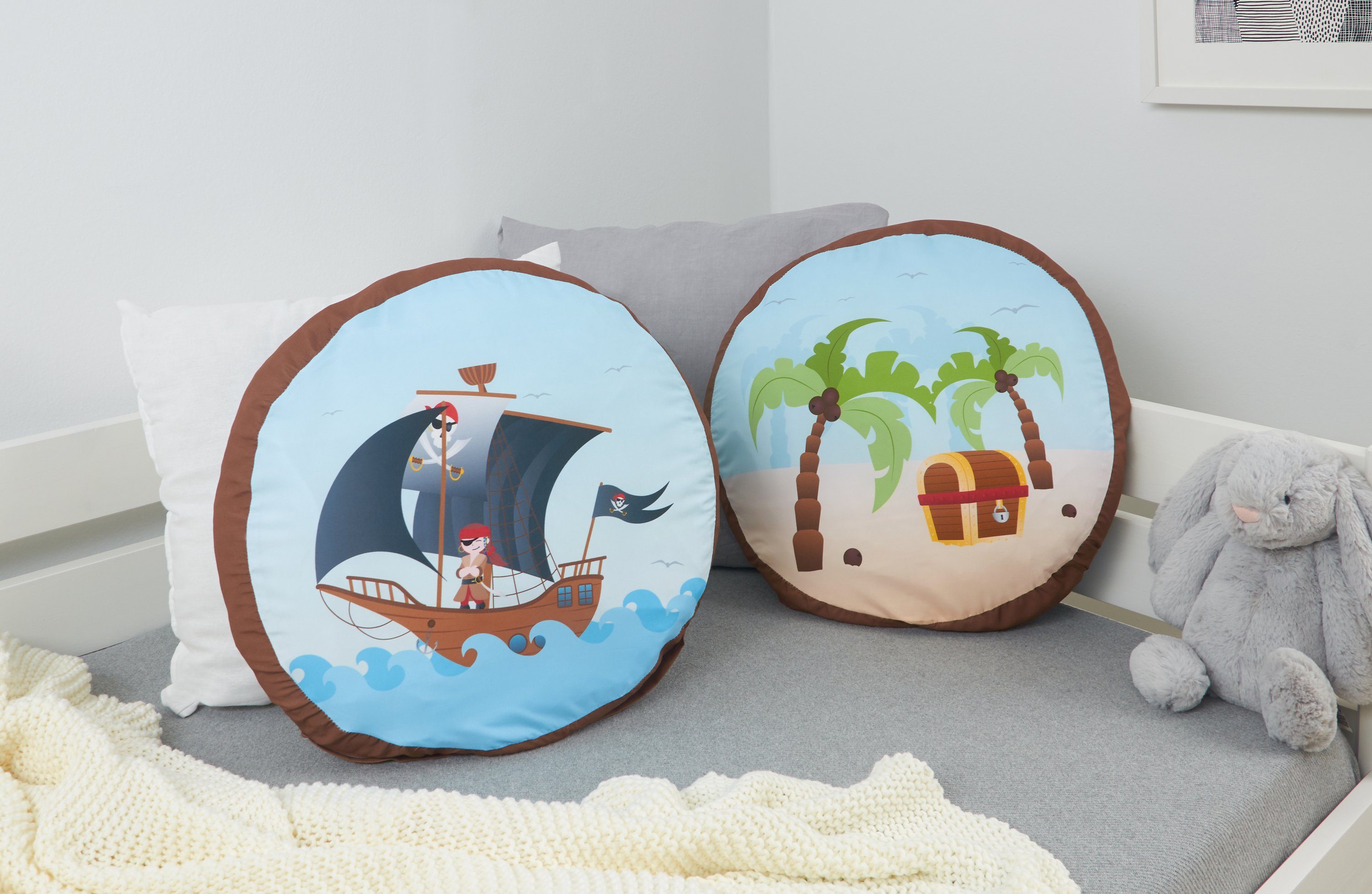 Ticaa Dekokissen Kinder Rundkissen-Set "Pirat Luan" günstig online kaufen