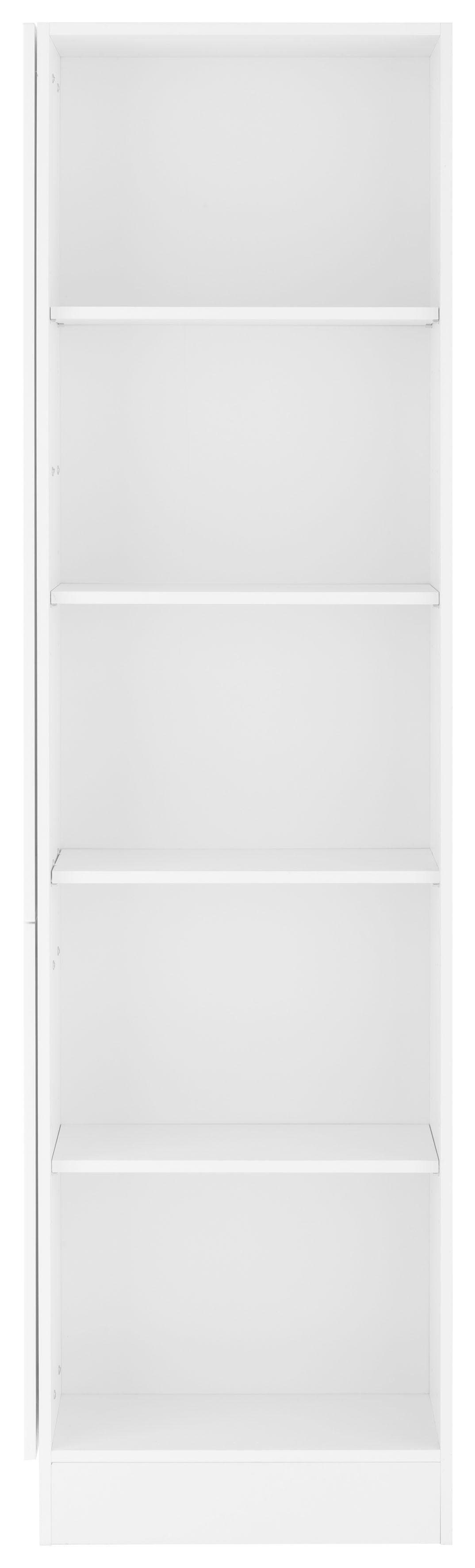 KOCHSTATION Anbauregal KS-Tulsa, 30 cm breit, 200 cm hoch, mit 5 Fächern, MDF Front