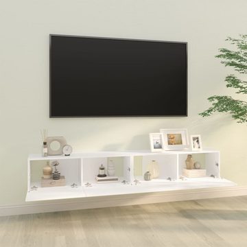 vidaXL TV-Schrank TV-Wandschränke 2 Stk. Weiß 100x30x30 cm Holzwerkstoff (2-St)