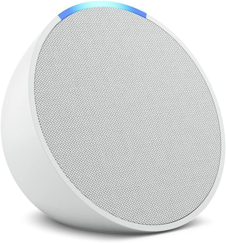 Echo Pop 2023, Alexa, Weiß, 15 W, voller Klang Bluetooth-Lautsprecher