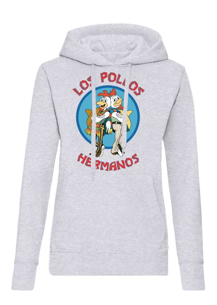 Blondie & Brownie Hoodie Damen Hermanos Hühner Los Pollos mit Kapuze
