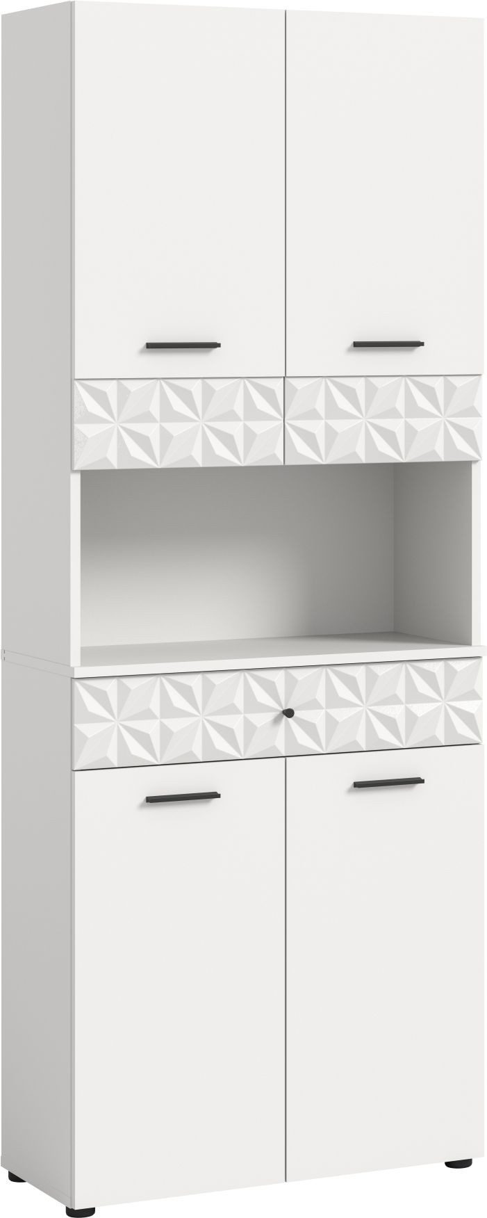 xonox.home Hochschrank Weiß Melamin Modern 70x187x34 cm günstig online kaufen