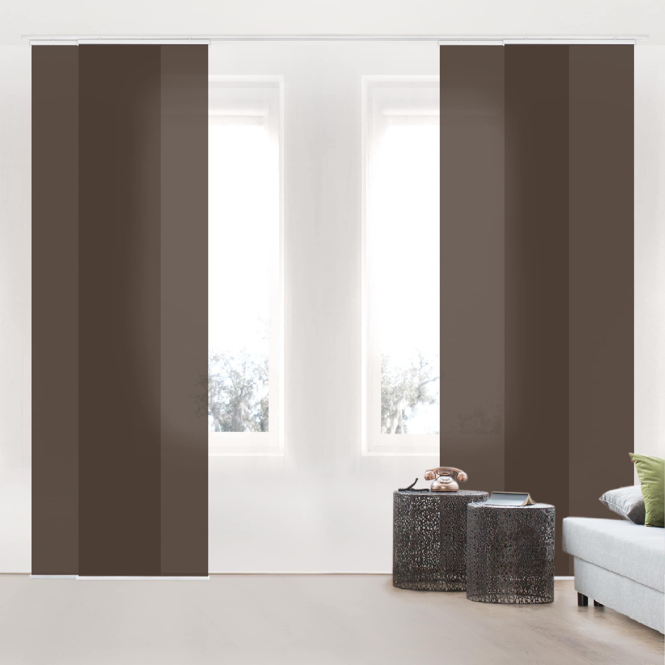 Bilderdepot24 Schiebegardine modern Flächenvorhang blickdicht Cacao, günstig online kaufen