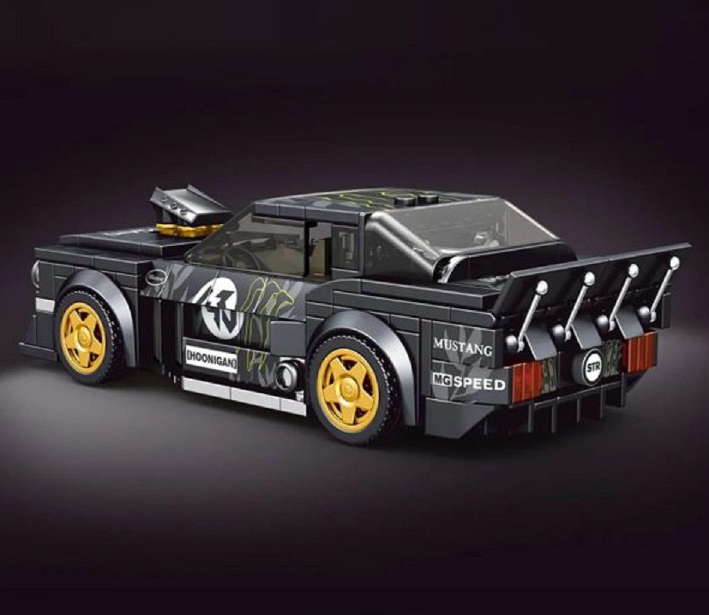 Mould King King 27024S Speed Champion 1965er Mustang 408 Teile Hoonigan Konstruktions-Spielset, (408 St)