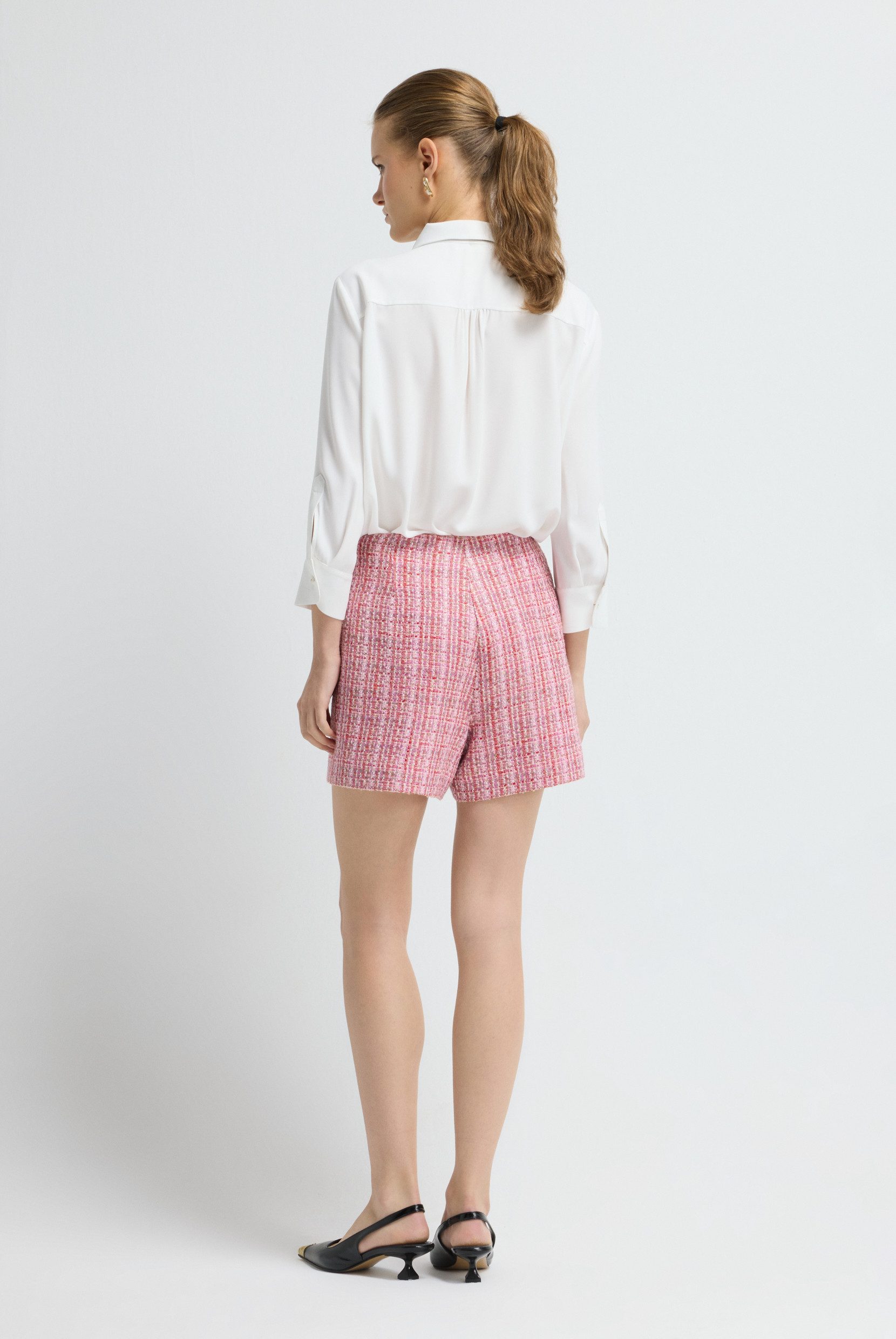 adL Shorts Tweed-Shorts mit Taschendetail