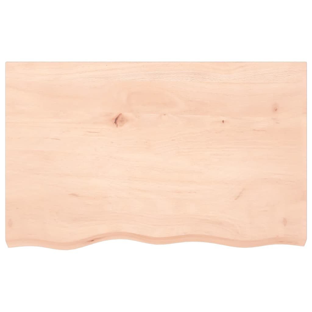 furnicato Tischplatte 80x50x(2-6) cm Massivholz Unbehandelt Eiche