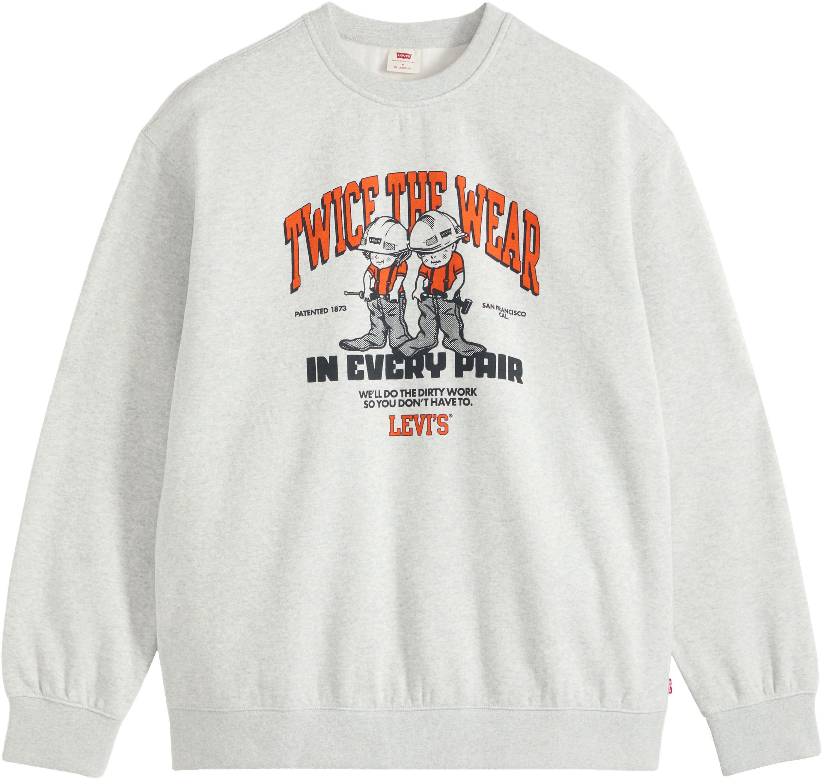Levi's® Sweatshirt RELAXD GRAPHIC CREW Ärmelabschluss und Saum mit angesetzten elastischen Bündchen – Bild 5 von 5