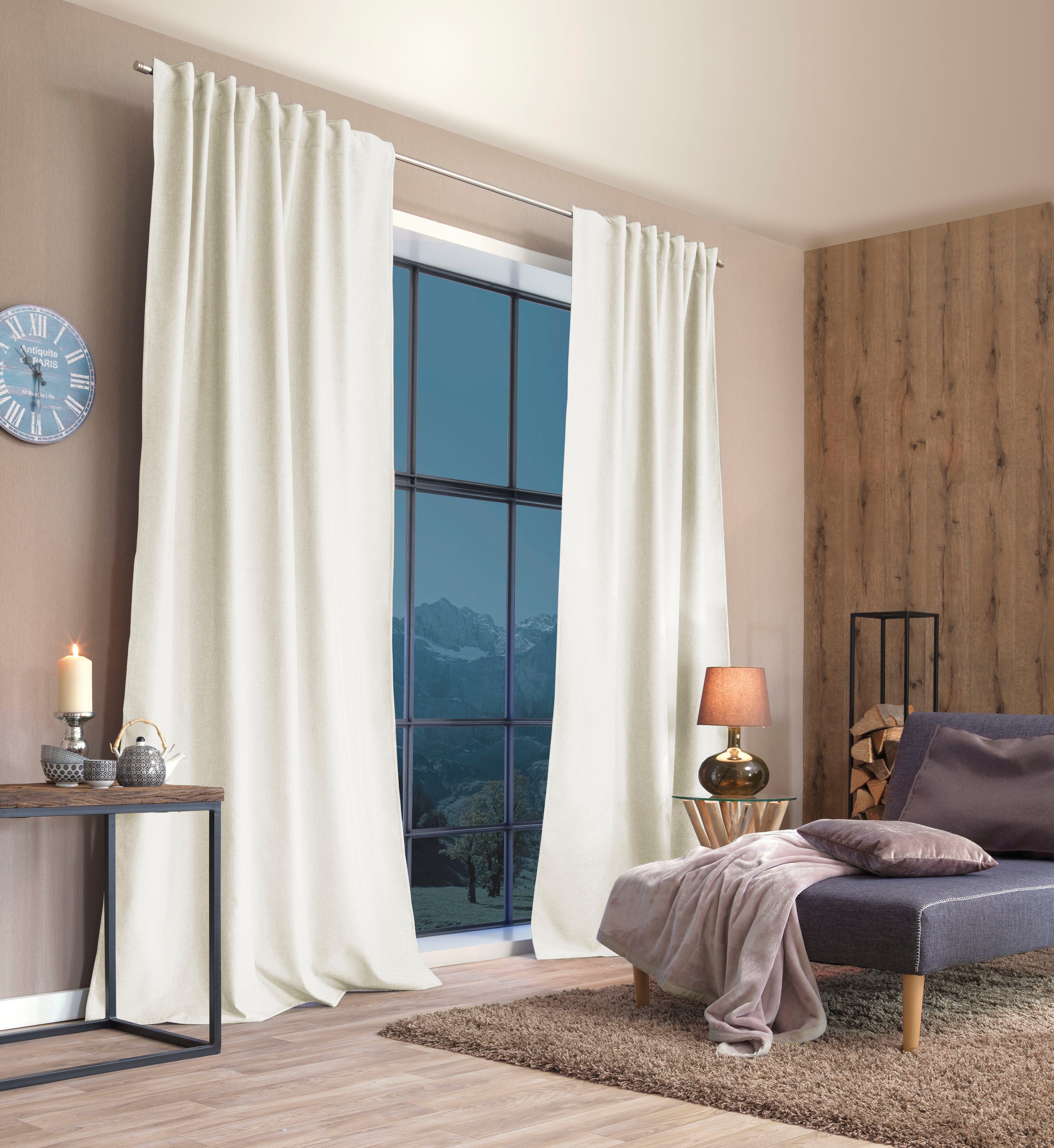 Home Basics Gardine ESKIMO (1 St), Multifunktionsband, blickdicht, Polyester, Thermostoff Uni ESKIMO