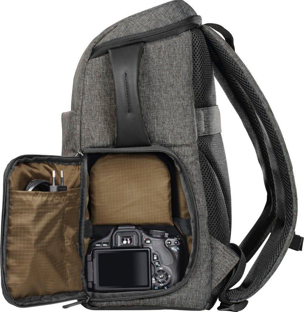 Hama Kameratasche Kamera-Rucksack "Terra", 140, Grau Rucksack
