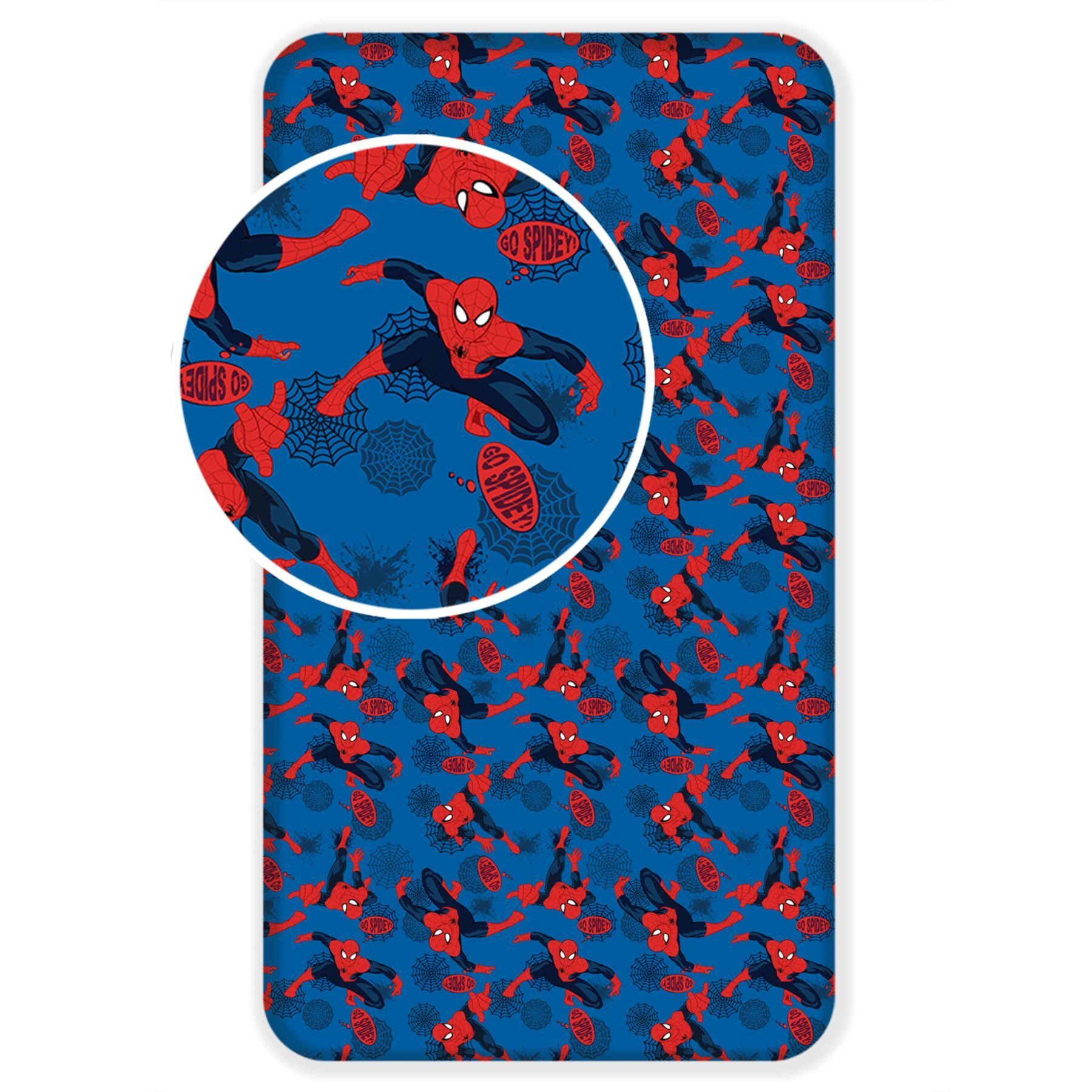 Spiderman Spannbettlaken Spider Man Spannbettlaken Größe: 90 x 200 cm 100 % Baumwolle, Baumwolle, Gummizug: an den Ecken, (1 Stück), Gummizug