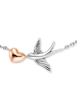 Engelsrufer Kette mit Anhänger Schmuck Geschenk, Schwalbe und Herz, Liebe schenken, ERN-LOVE-BIRD-BIR