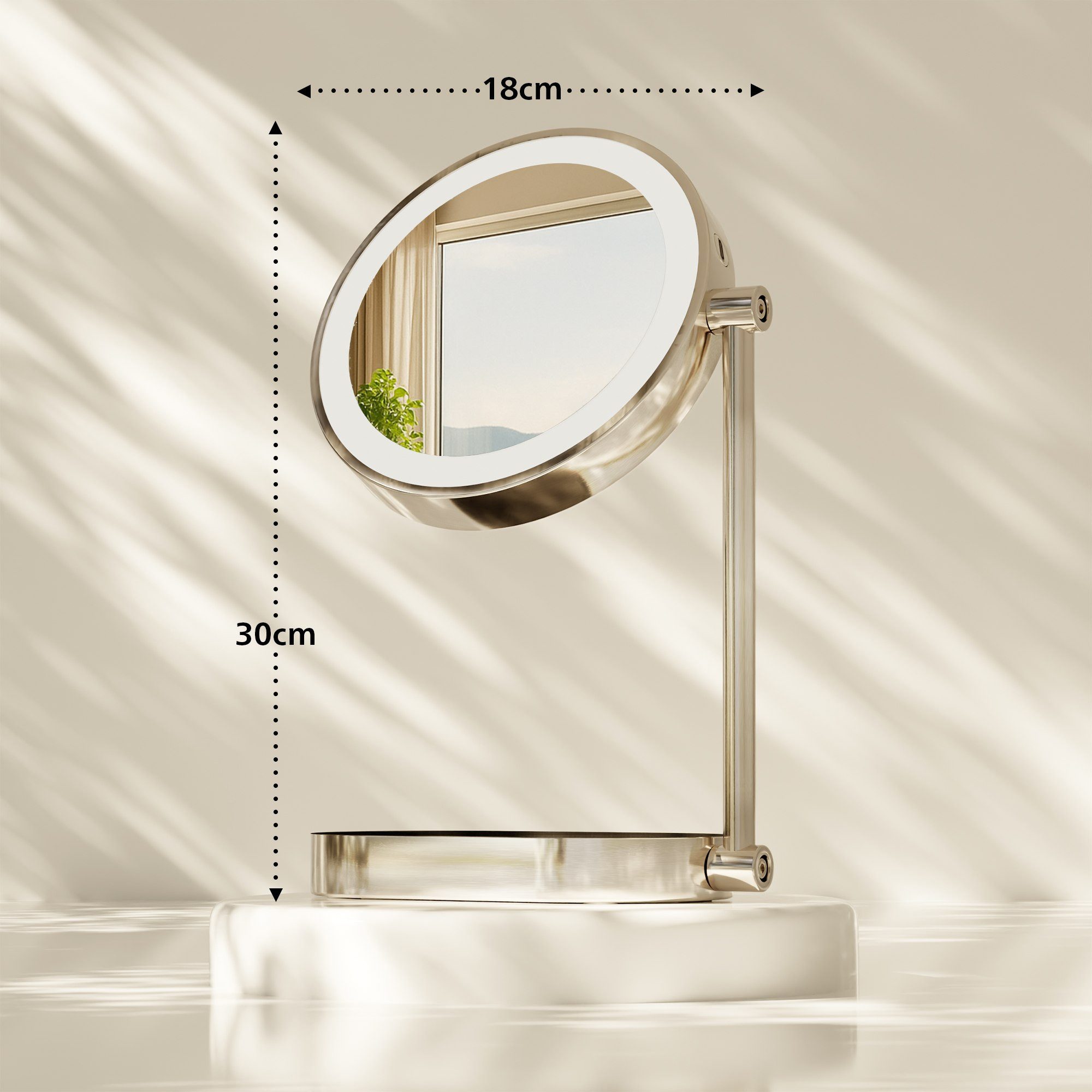 CLP Schminkspiegel Winslet, LED 3 Licht-Modi, 10X Vergrößerung günstig online kaufen