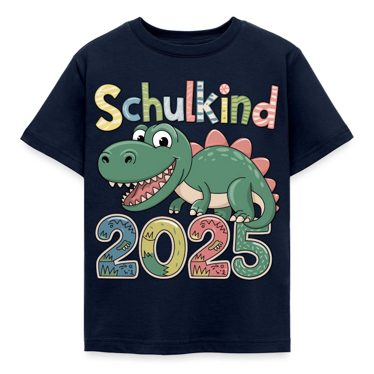 T-Shirt Schulkind 2025 Erstklässler Dinosaurier Kinder T-Shirt