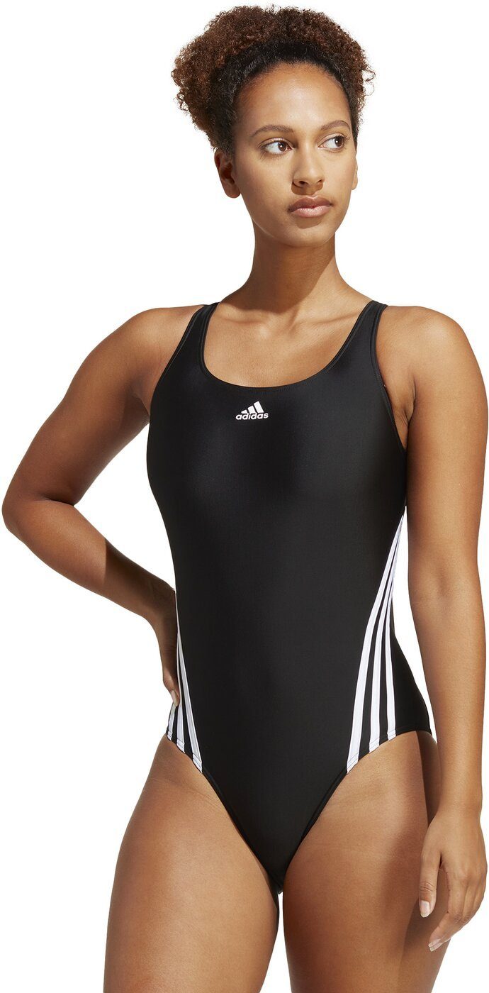 adidas Sportswear Badeanzug 3 STREIFEN SWIMSUIT Damen Badeanzug schwarz/weiß