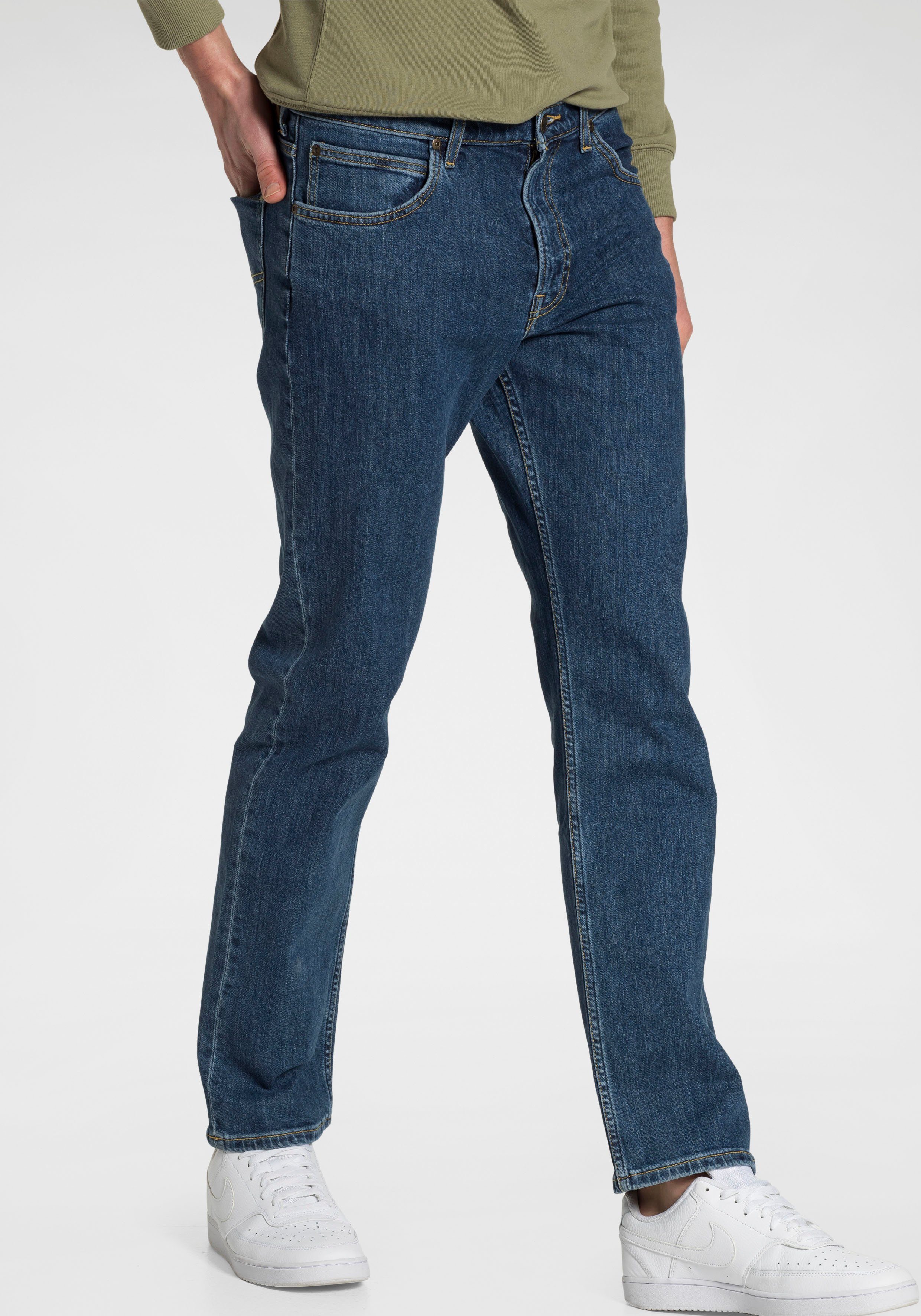 Brooklyn Lee® Straight-Jeans mid-stone-wash