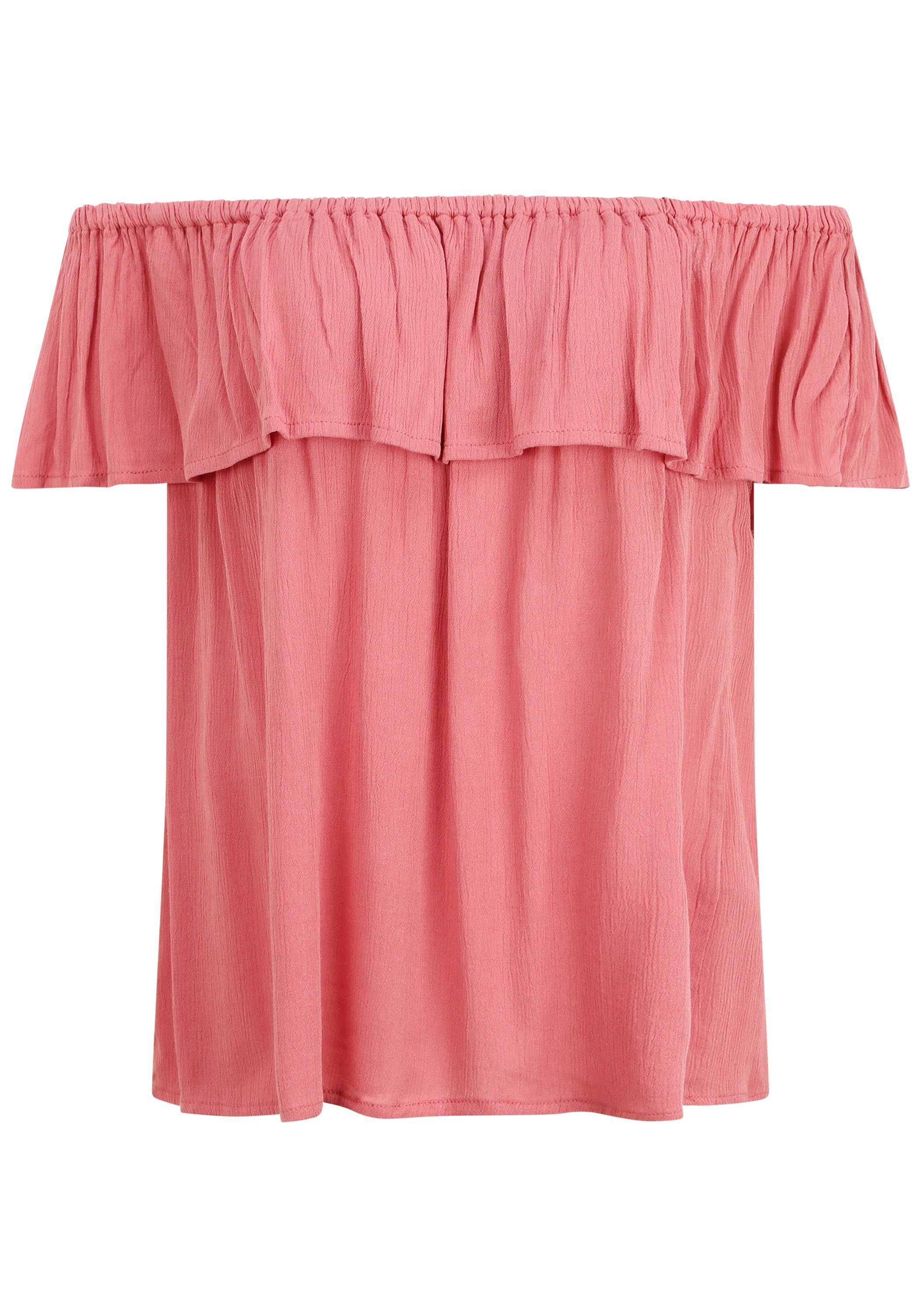 - IHMARRAKECH T-Shirt SO Baroque Rose SS schulterfreies (16110) Shirt 20103351 Ichi