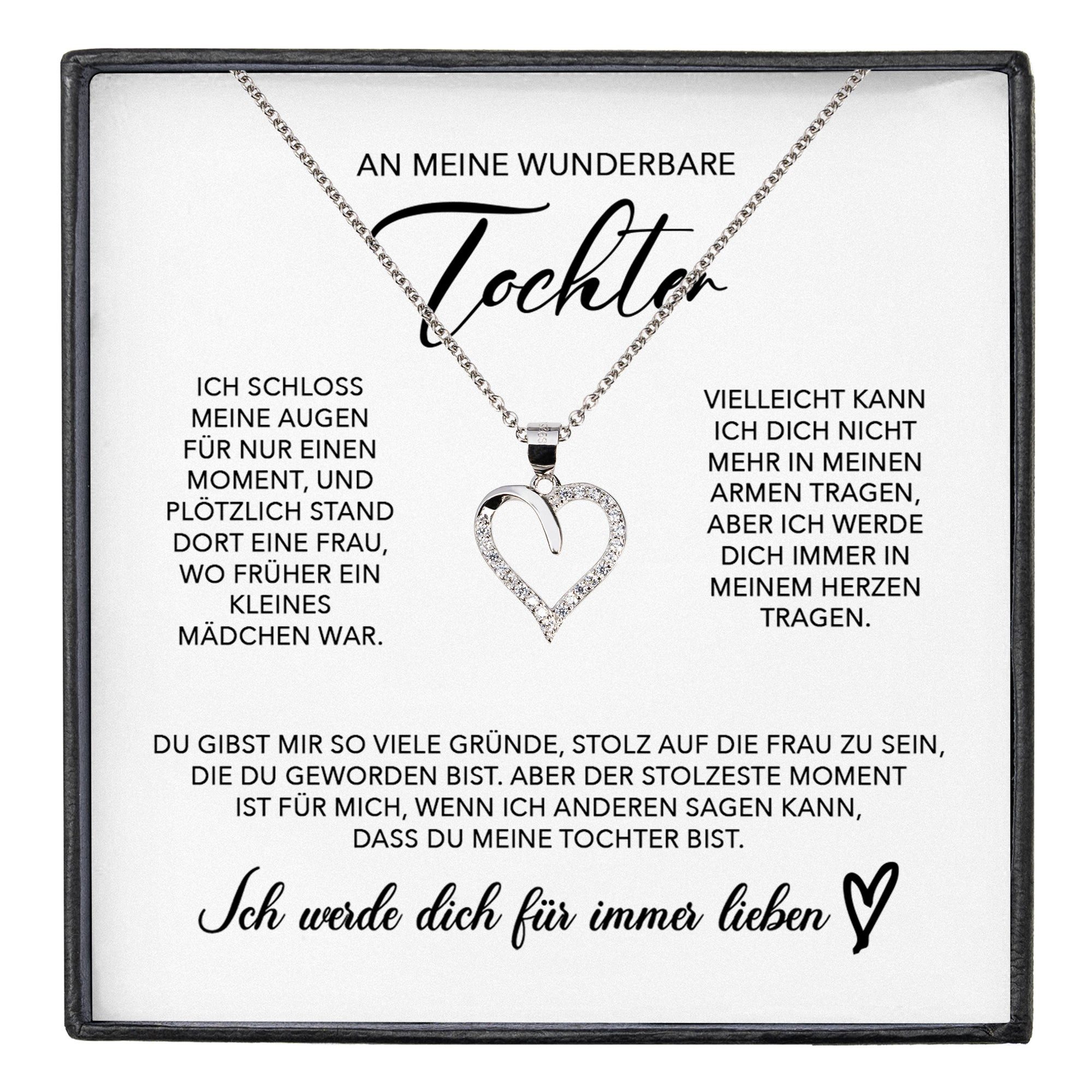 22Feels Schmuckset Unsere Tochter Geschenk Mädchen Frauen Schmuck Halskette Abitur (inkl. Geschenktasche, Karte(n), Poliertuch, Beutel), Echt-Silber 925/000, Ka – Bild 2 von 5