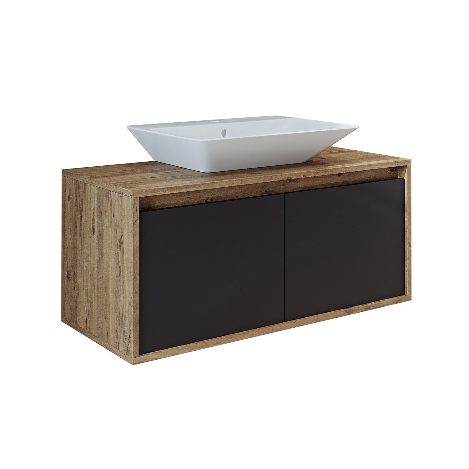 Roomart Badmöbel-Set, (Badezimmermöbel ATLANTIC 100cm in 5 Farben Waschtisc günstig online kaufen