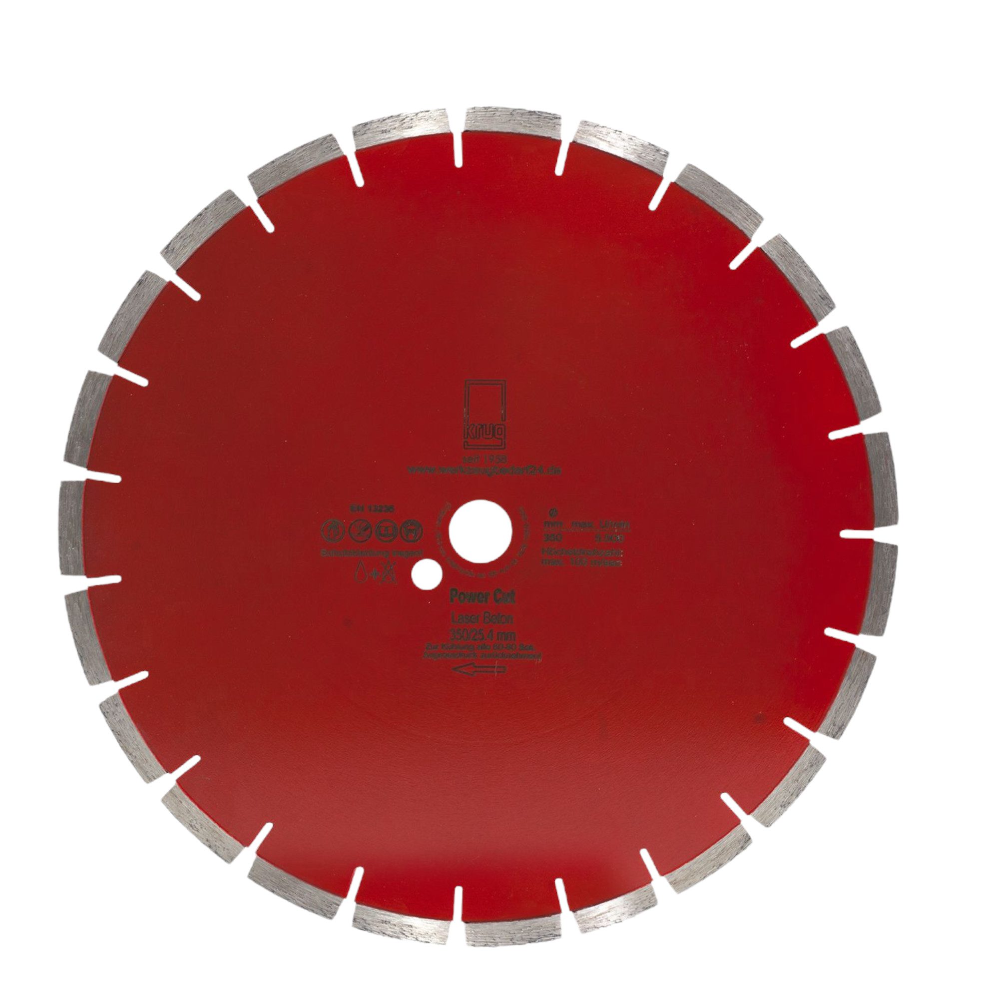 Trennscheiben Diamantscheibe Power Cut Beton Laser 350/25,4 mm für Beton Grani