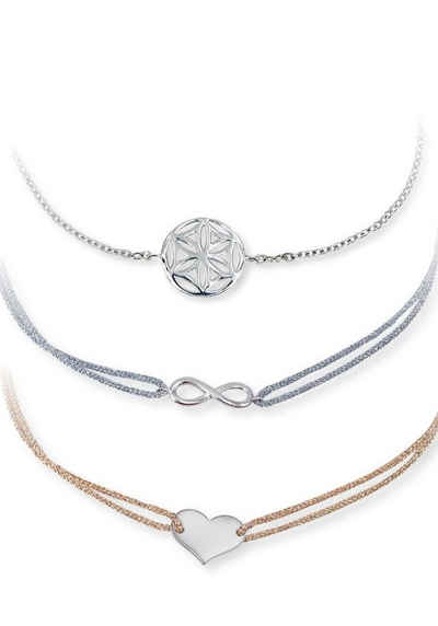 Engelsrufer Armband Set Lebensblume Herz Infinity/Unendlichkeitsschleife, ERSET-13 Schmuck-Set (Set, 3-tlg)