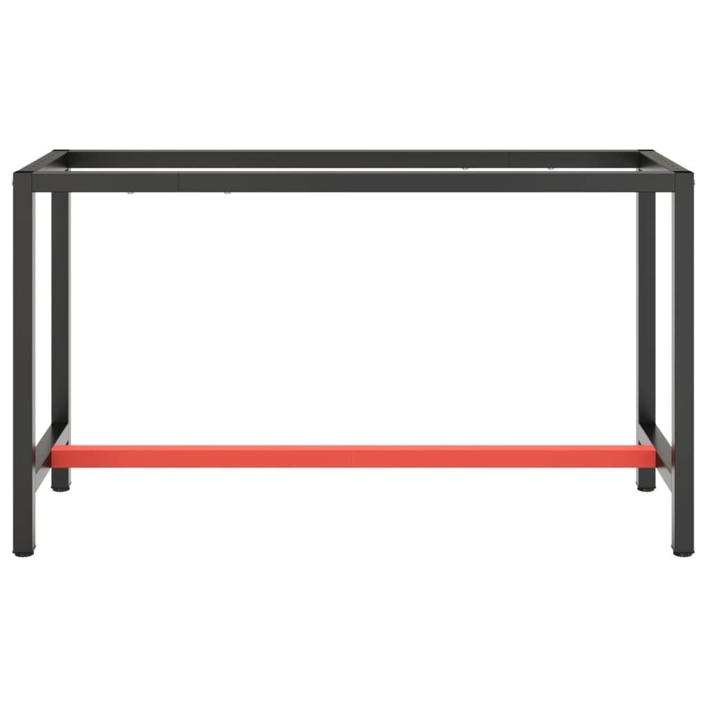 Tischgestell cm), (LxBxH: aus schwarz + rot möbelando 140x50x79 Stahl 3004140 in