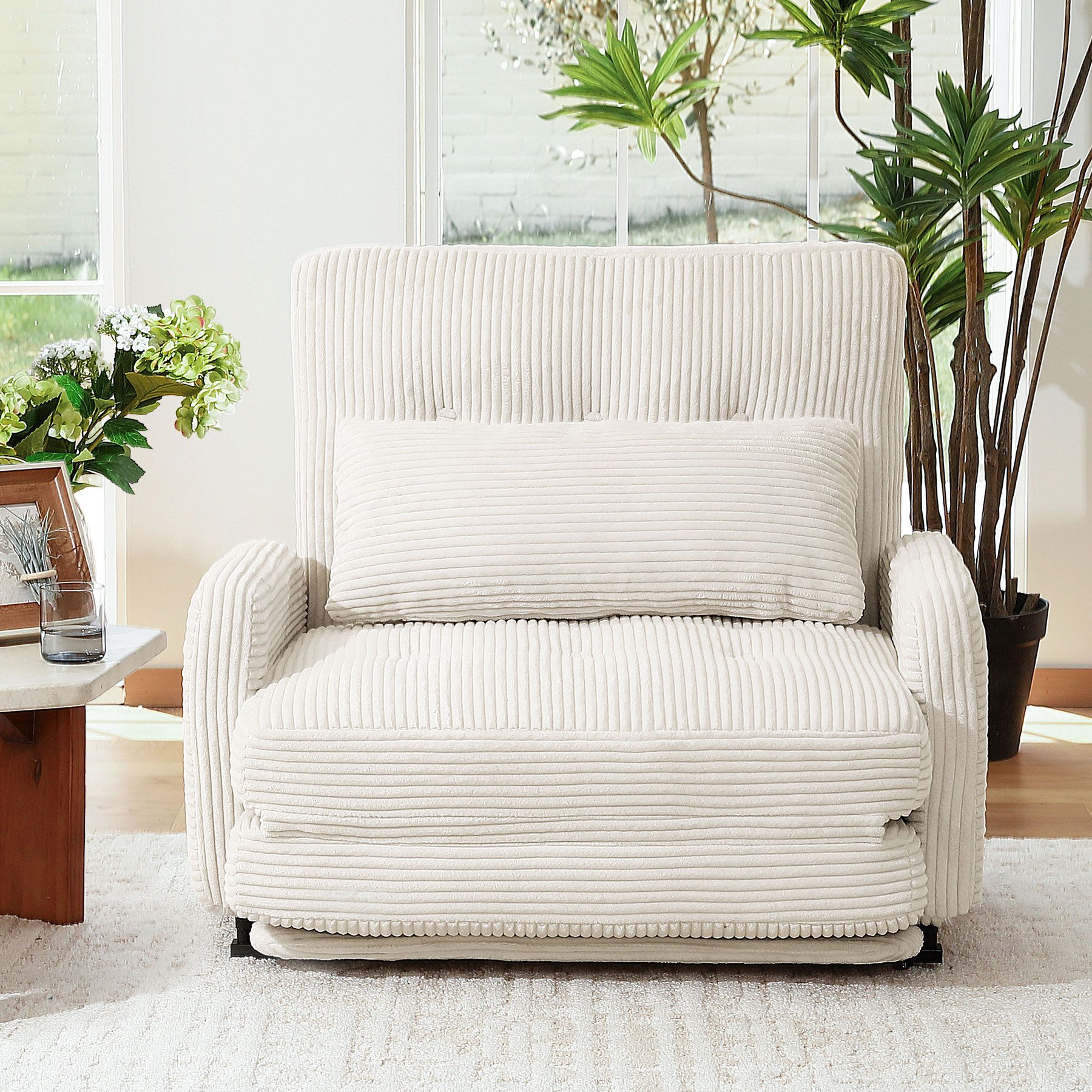 HomeMiYN Ohrensessel Sesselbett für eine Person – mit inkludiertem Komfortk günstig online kaufen