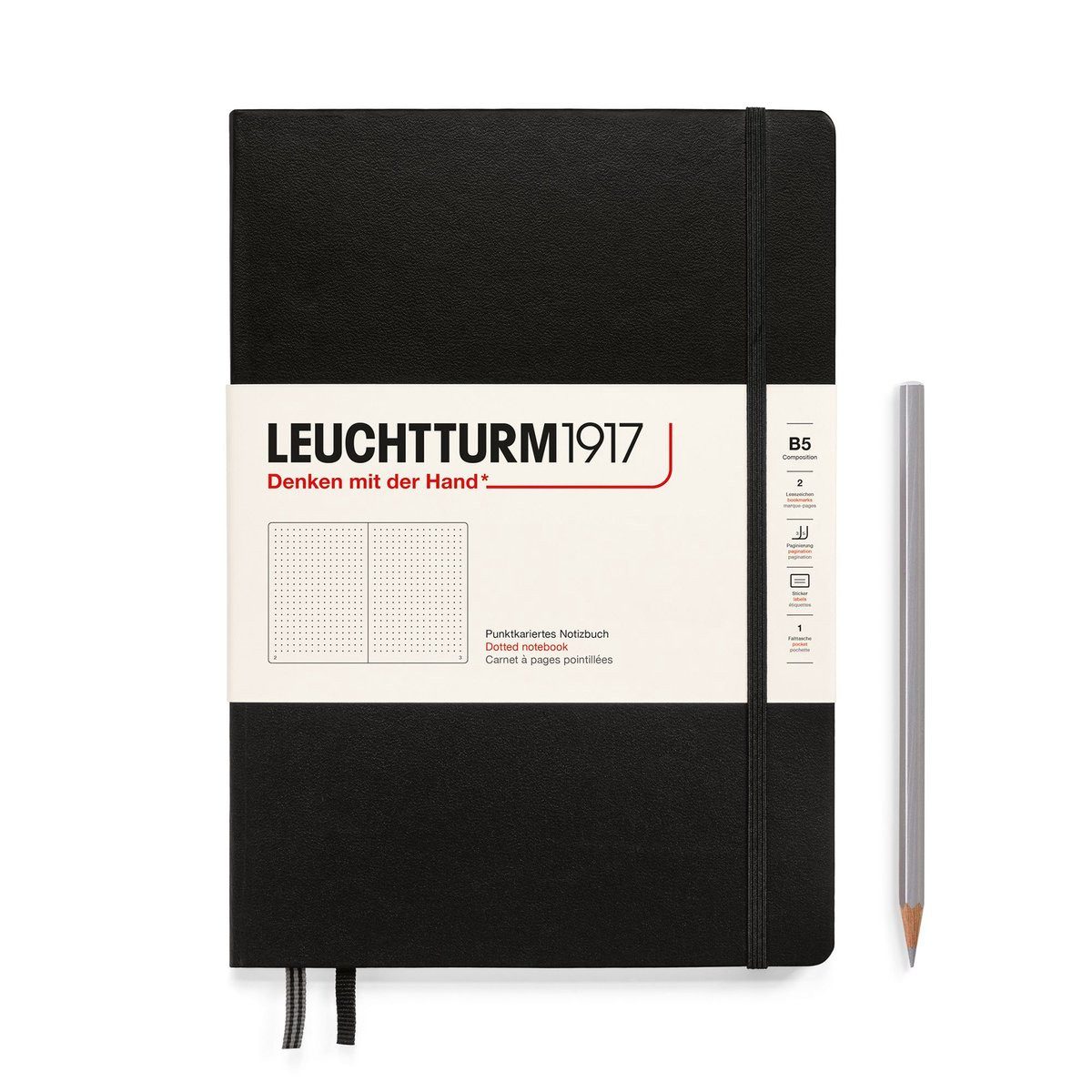Leuchtturm1917 Notizbuch Hardcover B5 Notizbuch Black Dot