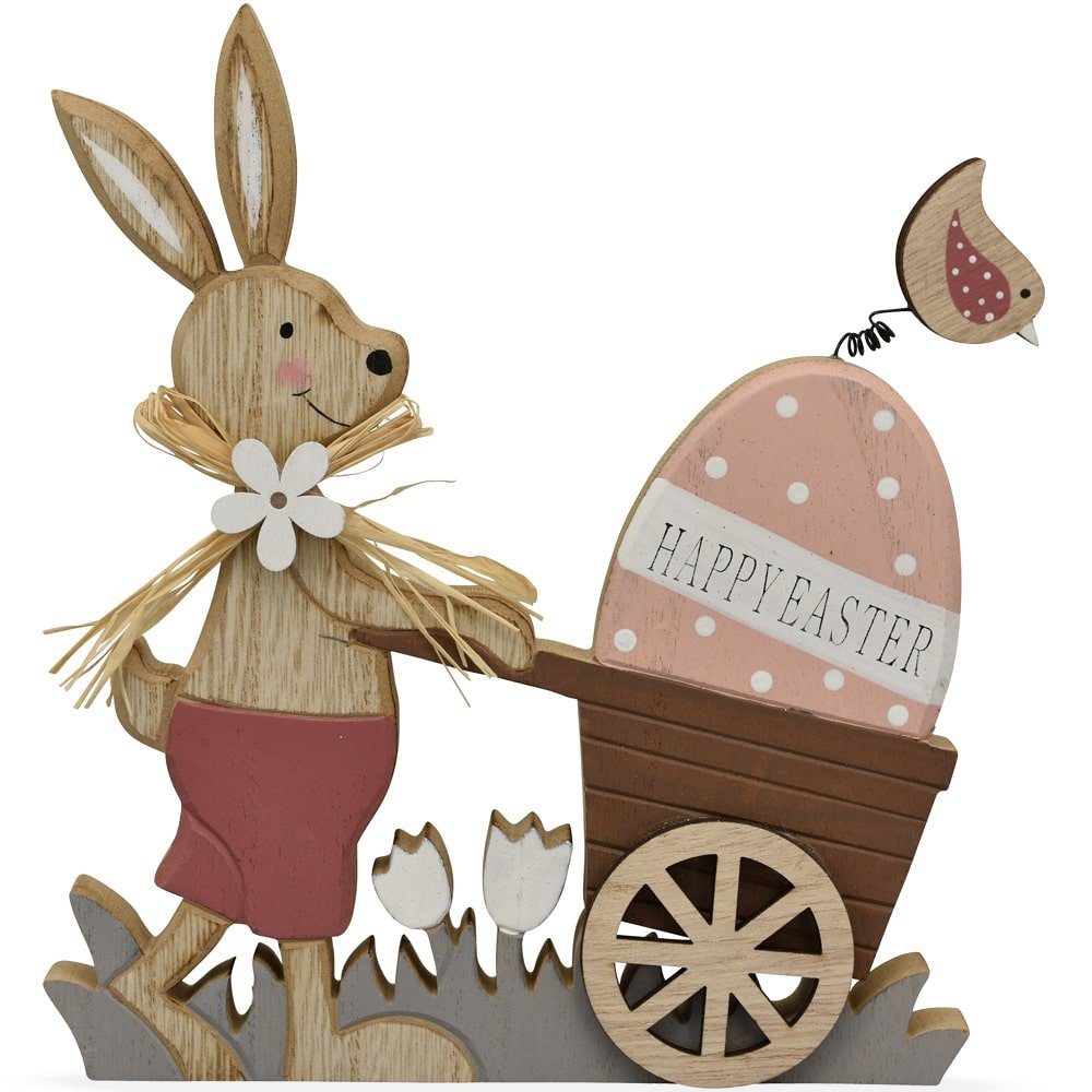 matches21 HOME & HOBBY Dekofigur Hase & Osterei Dekofigur Osterdeko 19,5 cm (1 St)