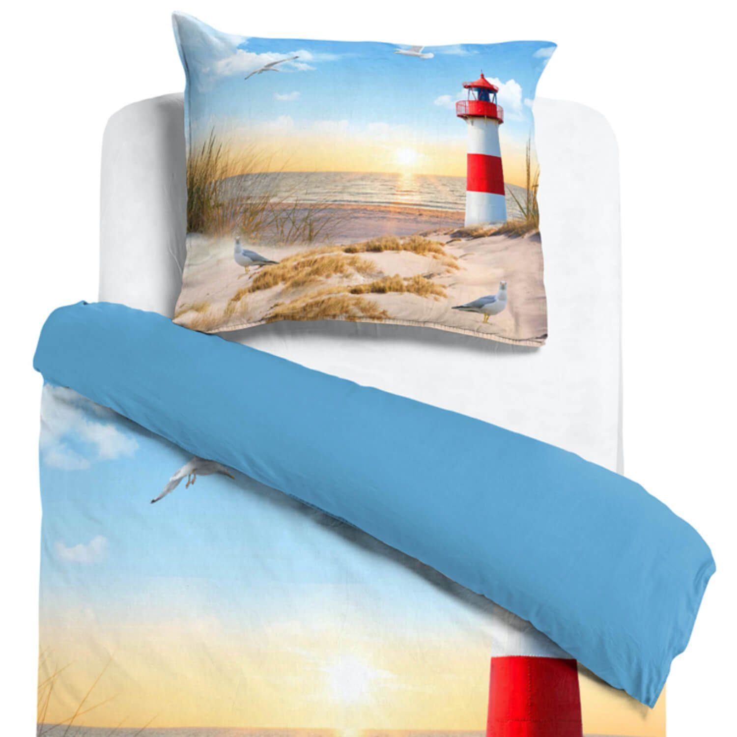 ESPiCO Bettwäsche Leuchtturm, Renforcé, 3 teilig, günstig online kaufen