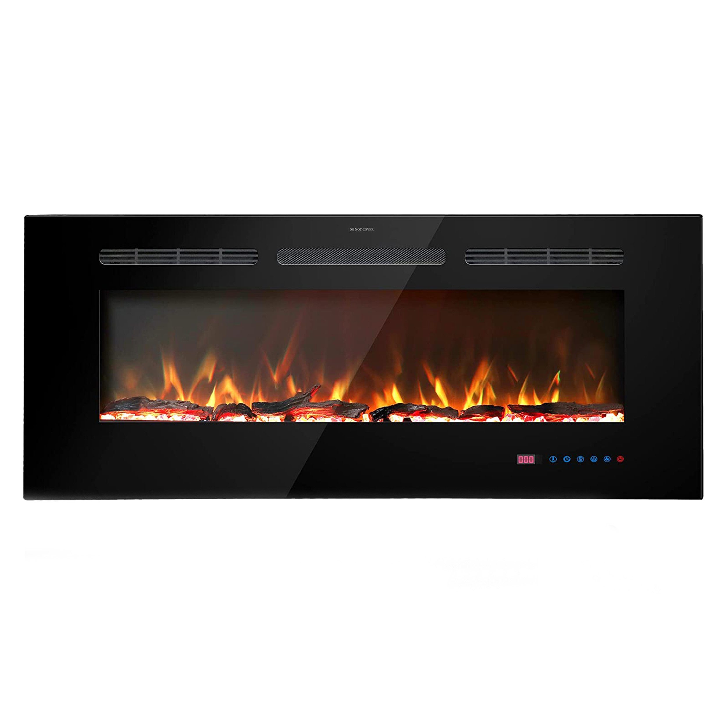 Kaminlicht Elektrokamin Joi 42 Elektrokamin Wandkamin elektrisch mit Heizung, Einbaukamin, Elektrischer Kamin mit Fernbedienung, Timer, 3D Flammenspiel, LED Feuer
