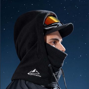 FIDDY Skimütze Winddichte und kältebeständige Outdoor-Radsport-Warmmaskenmütze (wind- und kältebeständiges Outdoor-Radfahren sowie samtwarme Maskenkappe, Gesichts- und Nackenschutz, 1-St)