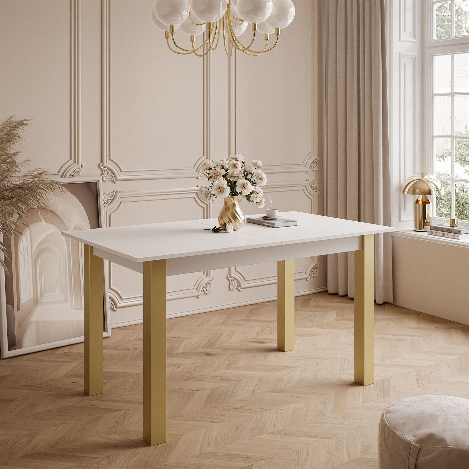Lookway Esstisch ARTON GOLD ausziehbarer Tisch günstig online kaufen