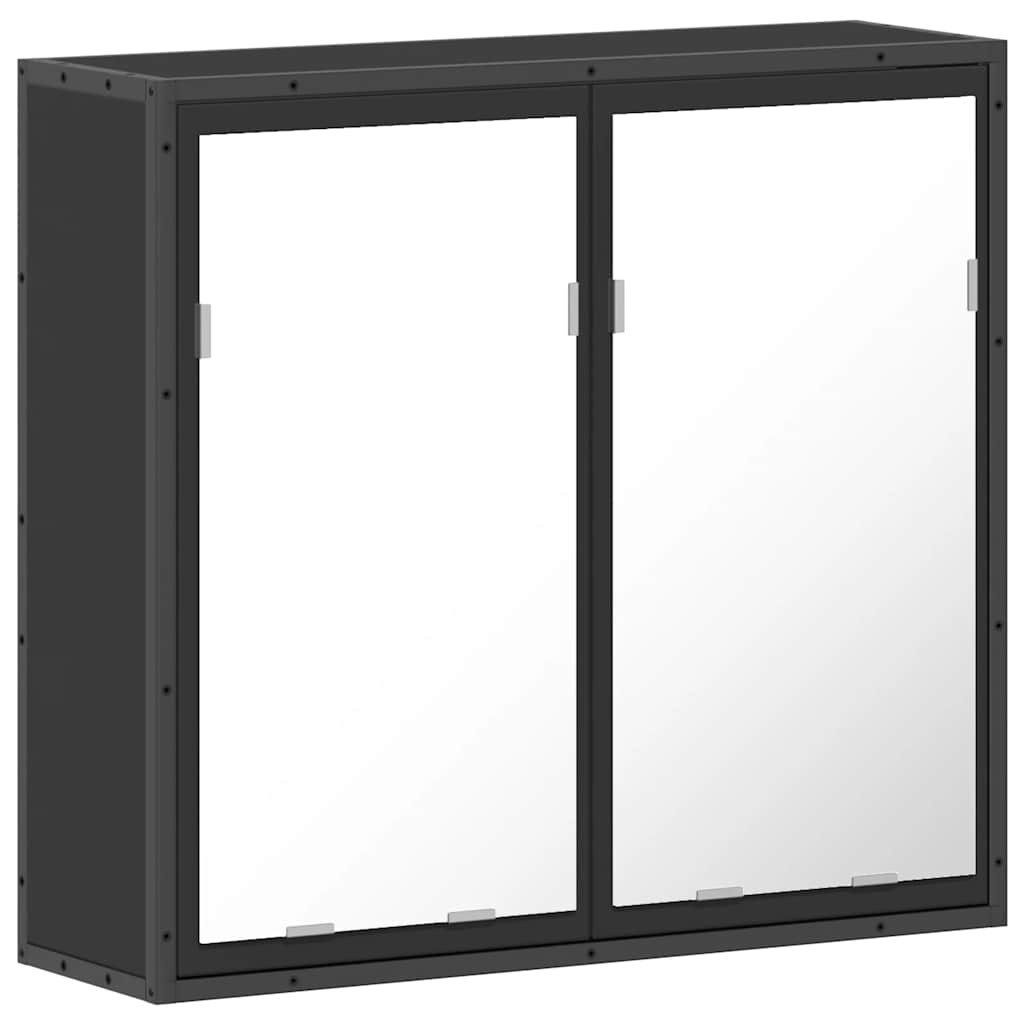 vidaXL Badezimmerspiegelschrank Spiegelschrank Schwarz 65x20x60 cm günstig online kaufen