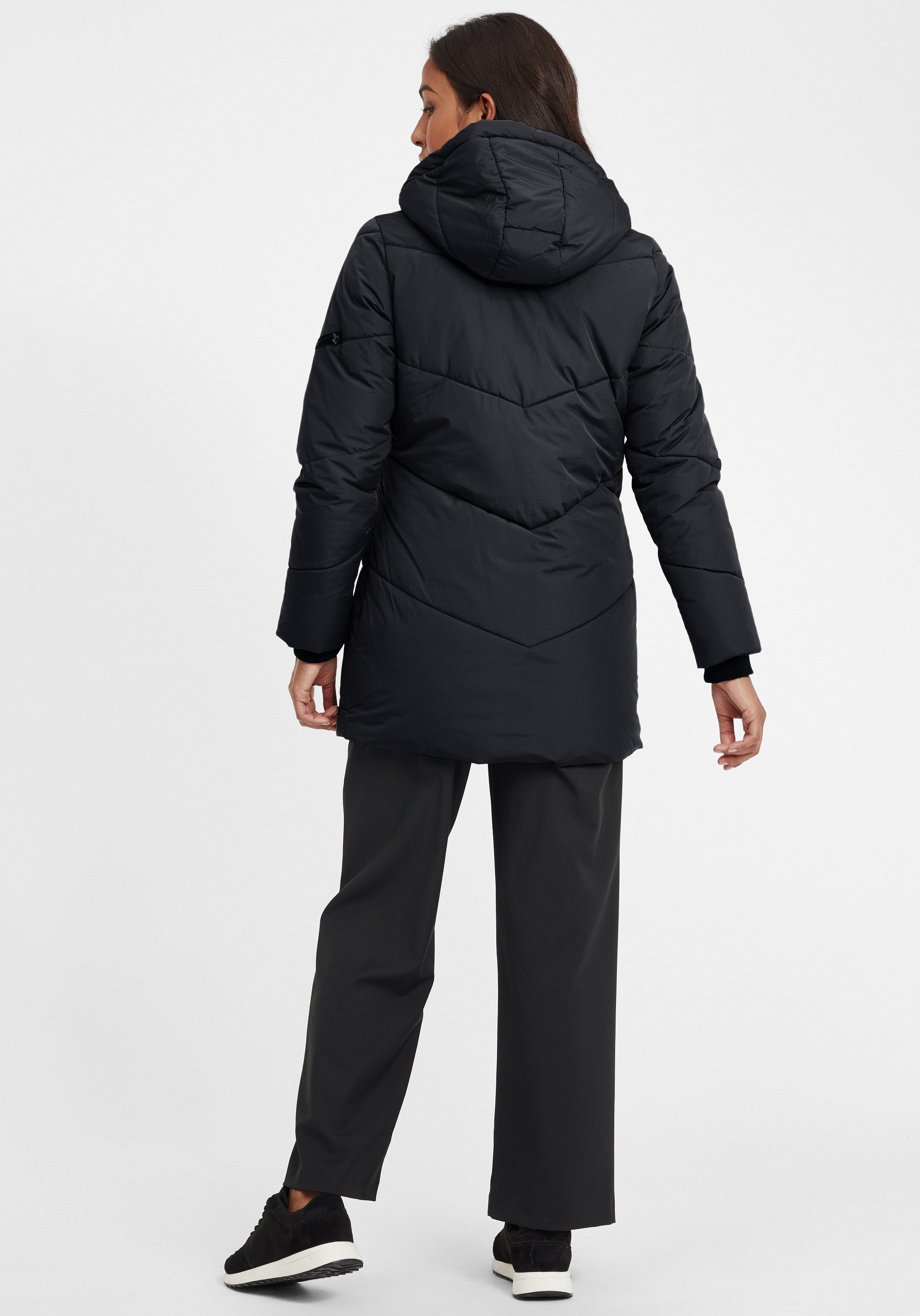 OXMO Steppjacke OXJunchen Steppjacke Parka mit Kapuze und praktischen Taschen