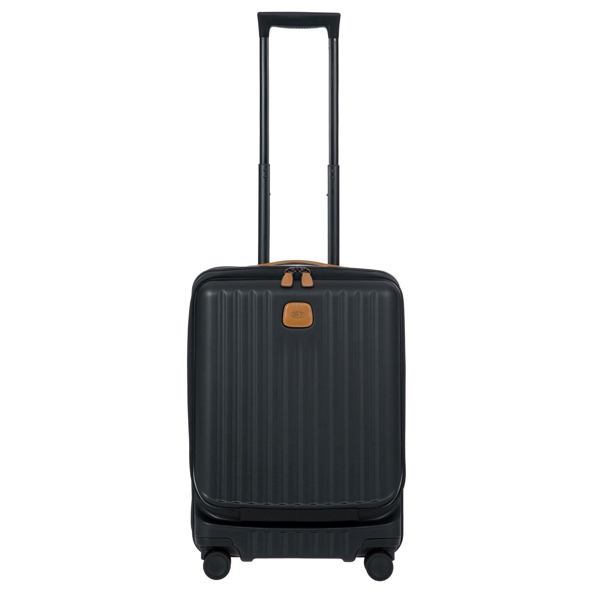 Bric's Handgepäck-Trolley Capri - 4-Rollen-Kabinentrolley mit Vortasche 55 cm (black), 4 Rollen Rollen