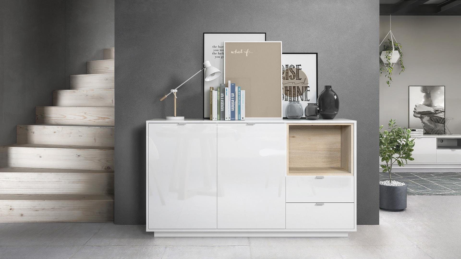 Vladon Sideboard Metro (Kommode, mit 2 günstig online kaufen
