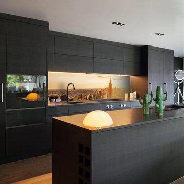 wandmotiv24 Küchenrückwand New York, (1-tlg), Premium Hartschaum Nischenrückwand in versch. Größen