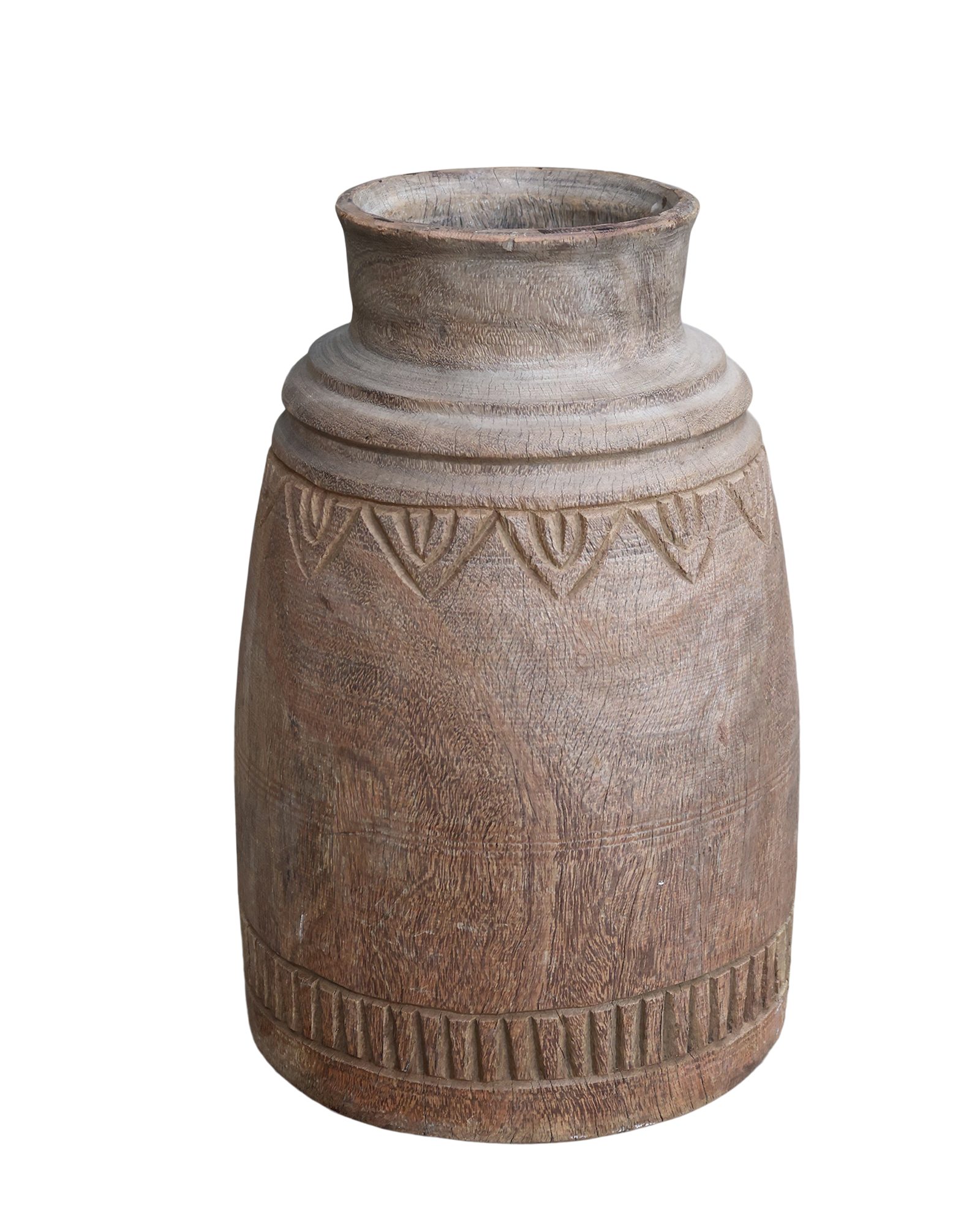 Chic Antique Bodenvase Chic Antique Grimaud Deko Vase Holz 65080500 H:44cm Ø 28cm