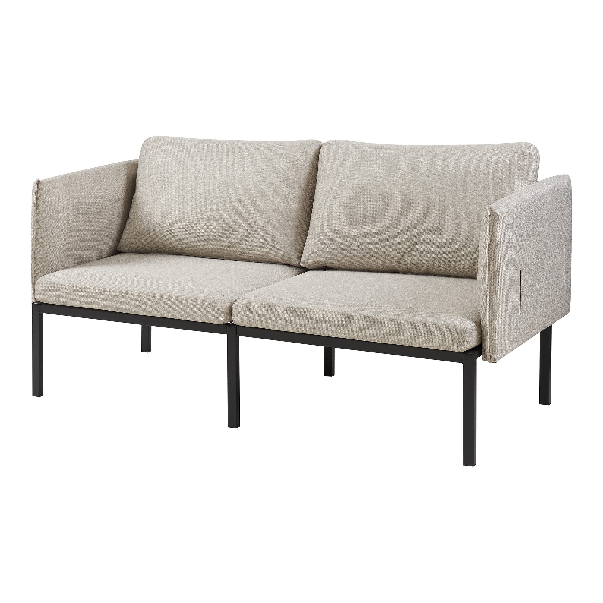 en.casa Sofa, 2-Sitzer »Kamar« gepolstert 69x158x63 cm Beige günstig online kaufen