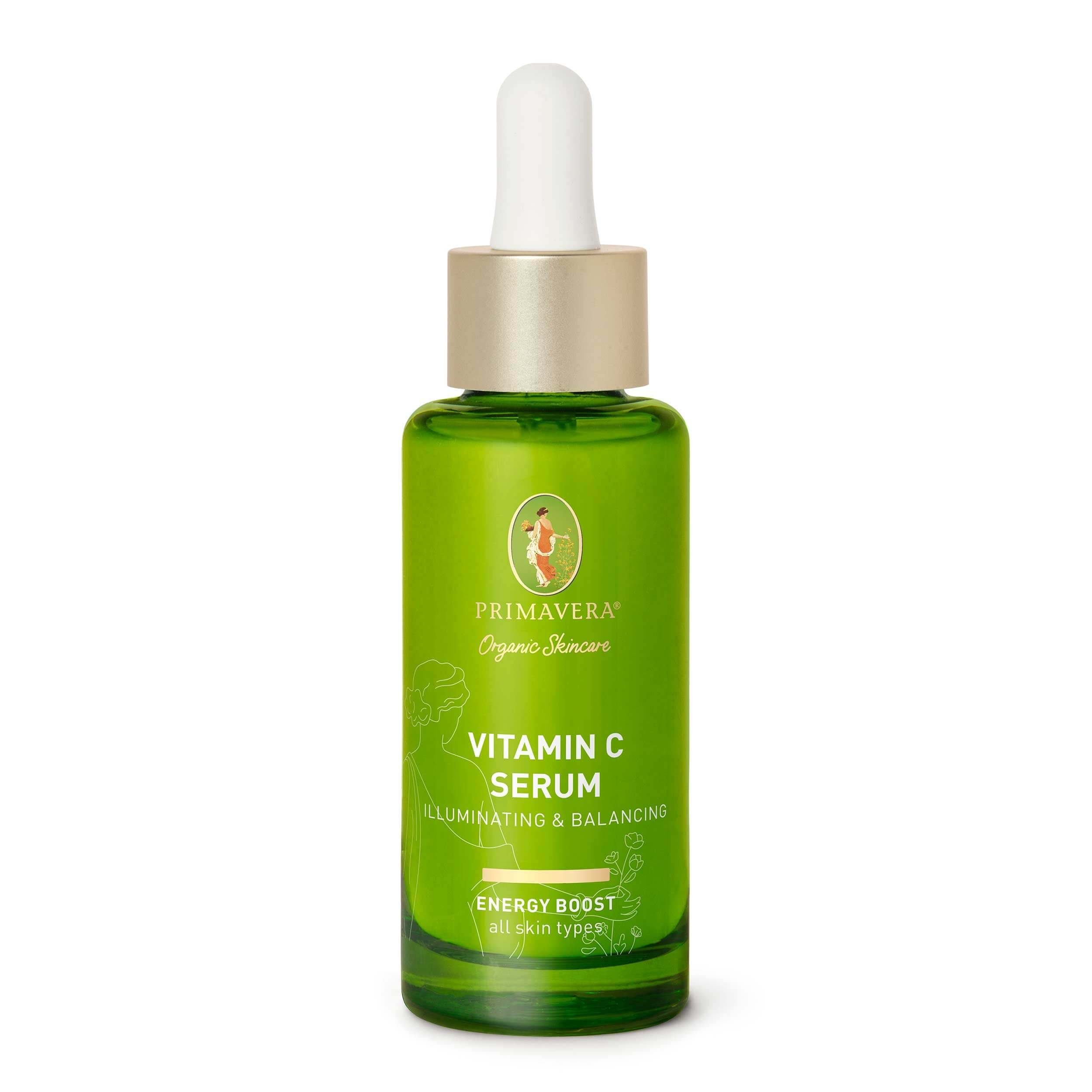 Primavera Life GmbH Gesichtspflege Vitamin C Serum Illuminating &  Balancing, 30 ml Standard, 1-tlg., LBU (Leaping Bunny), NATRUE, Vitamin C  Serum