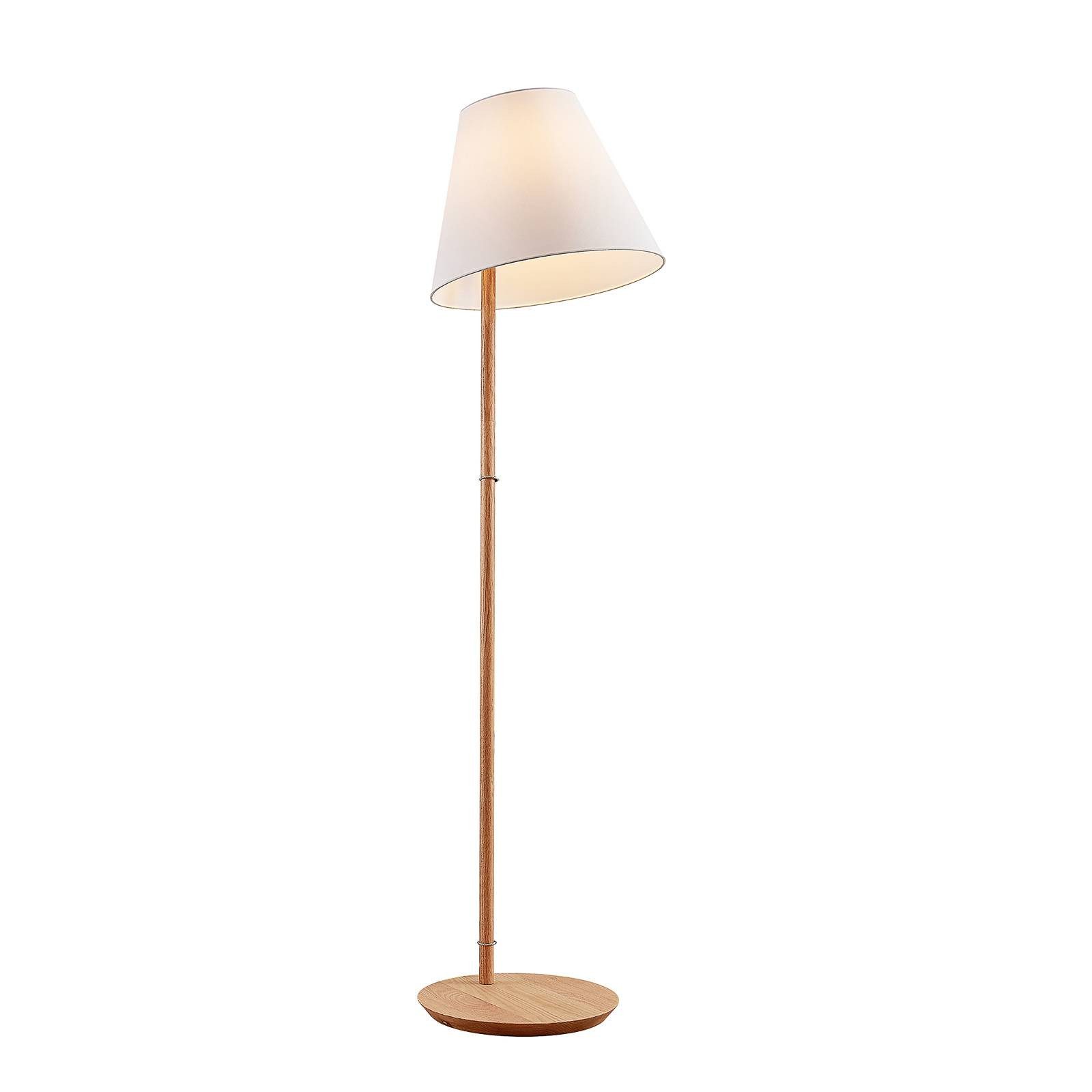 Lucande Stehlampe Jinda, Weiß IP20, 1 x 60 W
