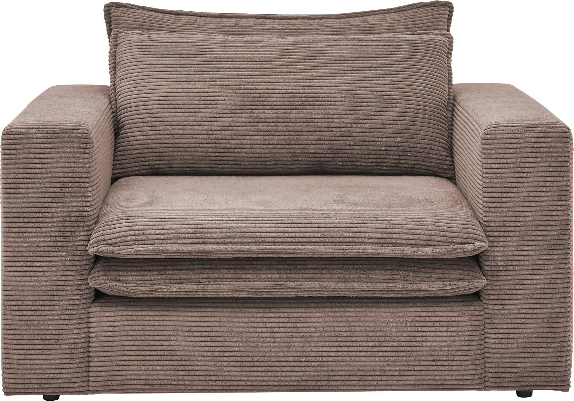 Home affaire Loveseat PIAGGE, Hochwertiger Cord, trendiger Loveseat