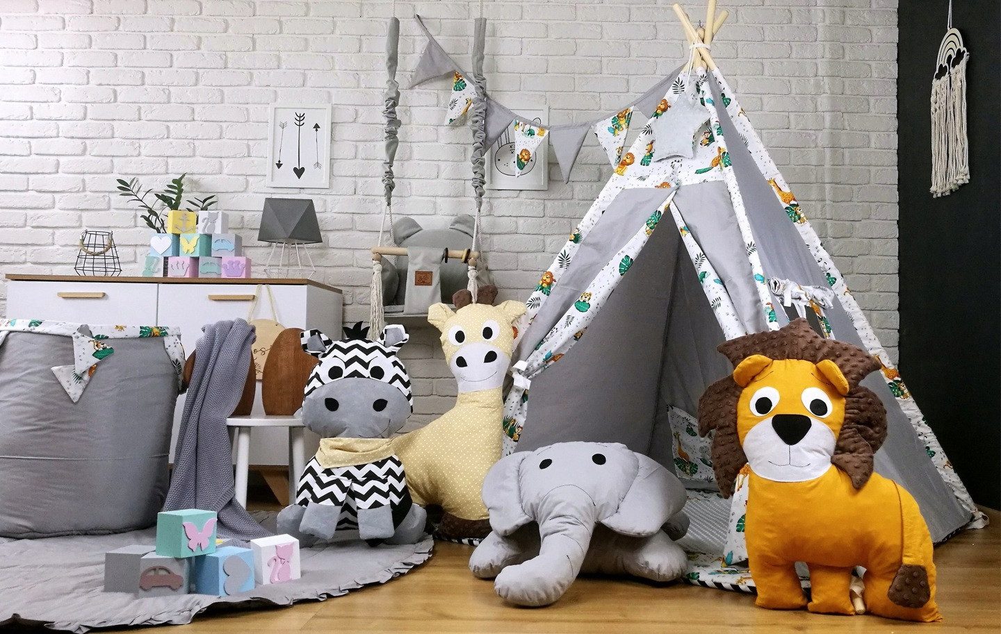 Pamek Spielzelt Tipi Jungel, Kinderzelt, Teepee, günstig online kaufen
