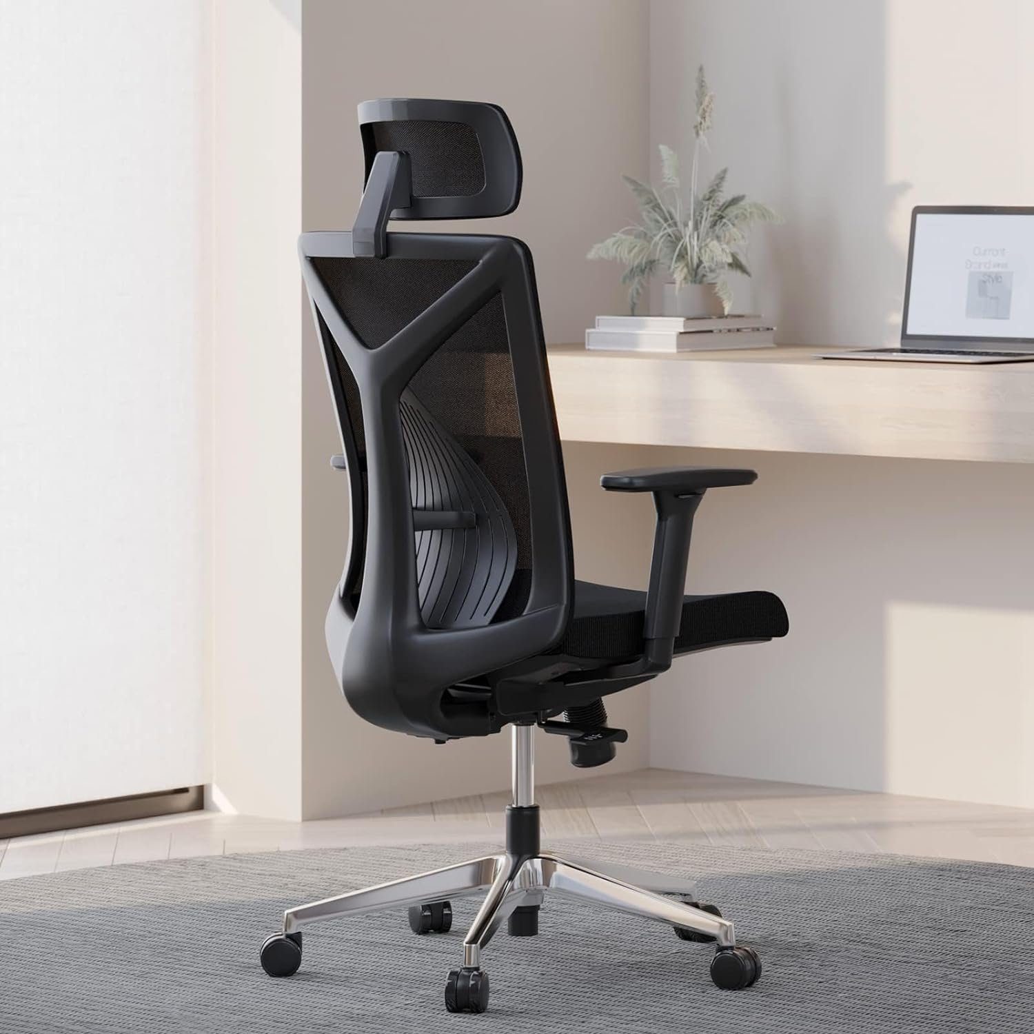 mit Schreibtischstuhl, Stuhl Hoher Verstellbarer Bürostuhl, Novilla Ergonomisch Rücken