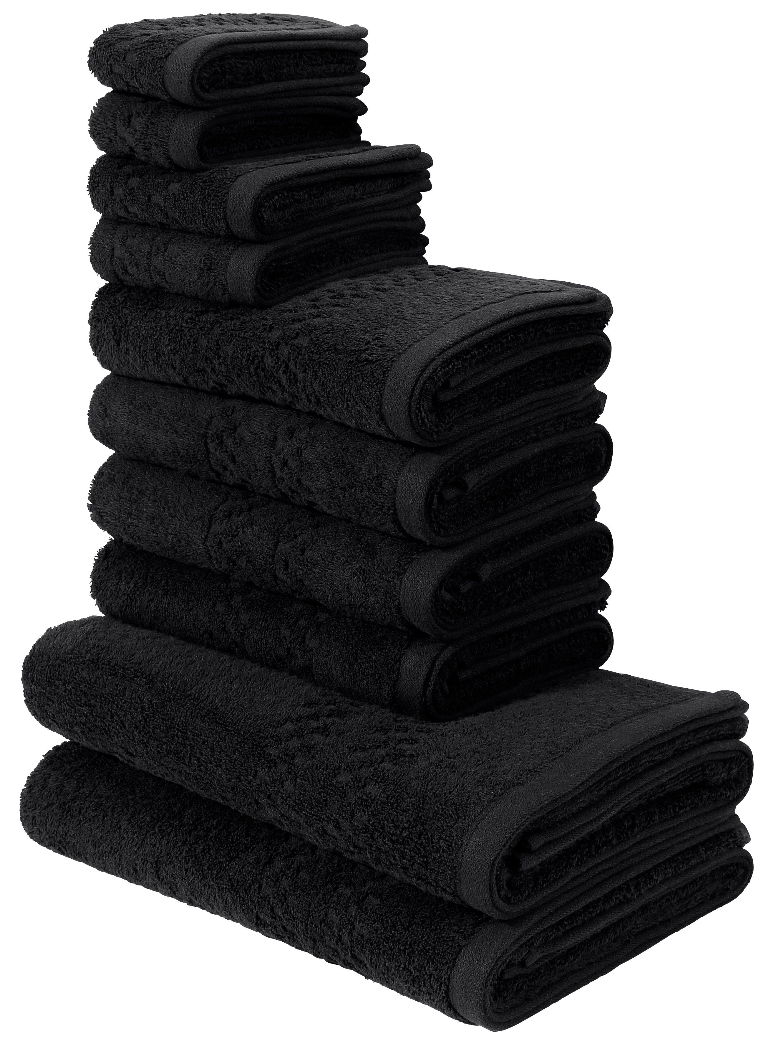 OTTO home Handtuch Set Regona, als 10 tlg Set und Serie, Premium Handtücher, 500 gr/m², Frottier (Set, 10-St), Duschtücher, Handtücher, Gästetücher, Seiftücher, 5 Jahre Garantie